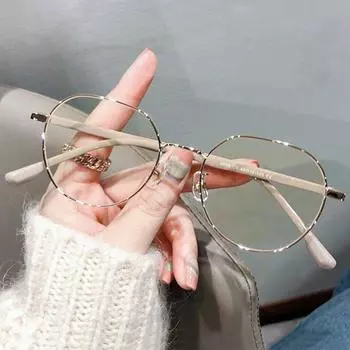 Анти-синий свет, металлические многоугольники, очки для близорукости, женские компьютерные оптические очки для близорукости, очки Strength 1