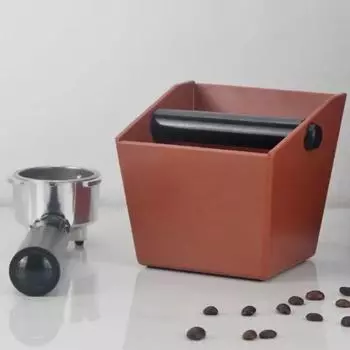 Anti Slip Coffee Grounds Bucket Diagonal Mouth Semi-automatic Coffee Knock Box Removable Knock Bar Reusable чёрный