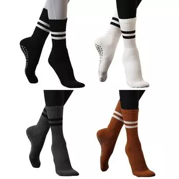 Anti-slip Dance Sports Socks Cotton Pilates Yoga Women Fitness Socks Quick-Dry # Black