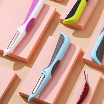 Овощечистка с противоскользящей ручкой, овощечистка, волшебный инструмент, дыня, картофель, фрукты, скребок, кухонный инструмент для овощей, аксессуары, гаджеты для дома