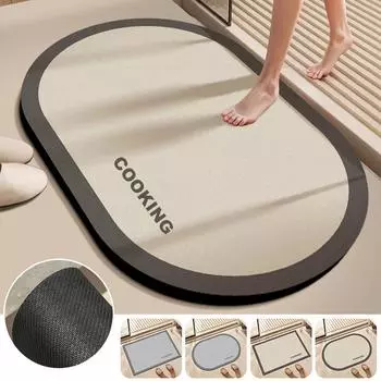 Противоскользящий кухонный коврик Ins Простой и изысканный диатомитовый суперабсорбирующий коврик Кухонные коврики Входной коврик для ванной комнаты 40x60cm