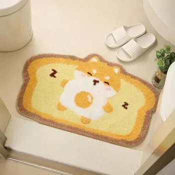 Anti Slip Mat, Artificial Cashmere Memory Carpet Coral Velvet Super Absorbent Floor Mat Kitchen Living Room Bathroom Decoration