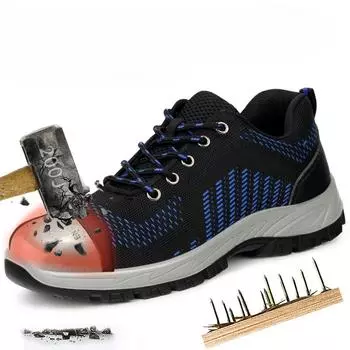 Anti-smashing and Anti-piercing Labor Insurance Shoes Men s Steel Baotou Protective Safety Shoes Work Shoes 37