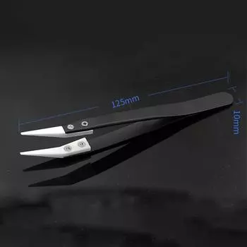 Anti-Static Ceramic Stainless Steel Tweezers Maintenance Precision Tweezers AVE 125*10mm