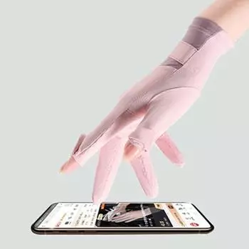 Anti-Sunburn Sun Protection Gloves Breathable Summer Sunscreen Gloves Women чёрный