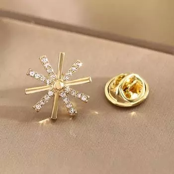 Анти-свет Универсальный Маленький Ароматный Ветер Манго Звезда Снежинка Маленькая Брошь Женская Булавка для Воротника Брошь Кардиган Фиксированная Одежда И Аксессуары