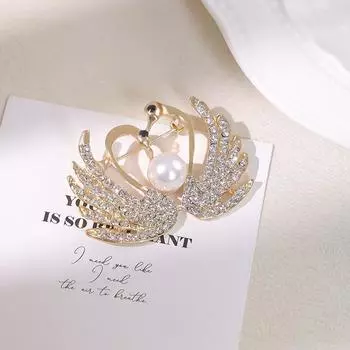 Анти-светлая брошь-лебедь, легкая, роскошная, высокого класса, нишевая, корсажная, изысканная, универсальная, костюмная, фиксированная булавка, декоративные аксессуары