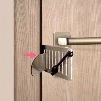 Anti-theft Door Stop Stainless Steel Punch-free Door Locks Portable Stopper Door Lock For Travel Hotel Motel Dormitory