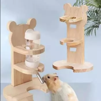 Anti-Tipple Hamster Water Bottle Holder Adjustable Pet Water Bottle Stand For Hamster Bunny style A