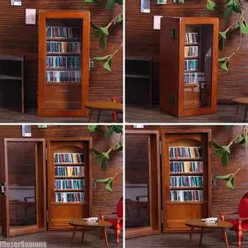 Анти-тревожность Крошечная книжная полка для библиотеки Деревянная книжная полка Витрина Встряхивающая книжная полка для снятия стресса Гостиная Украшение для стола шоколадный