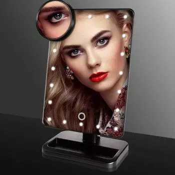 Анти-туман 10X чашка для ванной комнаты на присоске для макияжа душ аксессуары для ванной комнаты зеркало для бритья увеличитель пор чёрный