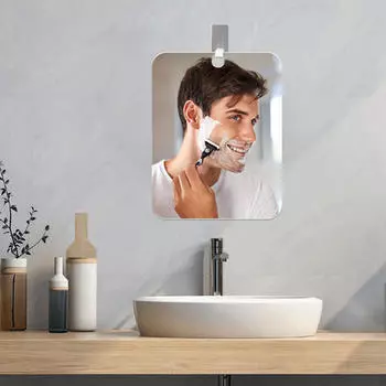 Анти-туман зеркало для душа ванная комната портативный дорожный макияж для туалета 20cmx25cm