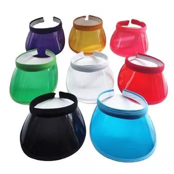 Анти-УФ-женская и мужская бейсбольная кепка, прозрачный пустой верх, пластиковый солнцезащитный козырек из ПВХ небесно-голубой