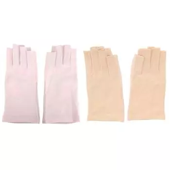 Перчатки с защитой от ультрафиолета, уход за кожей ногтей, перчатки с защитой от солнечных ожогов на половину пальца для маникюра Beige