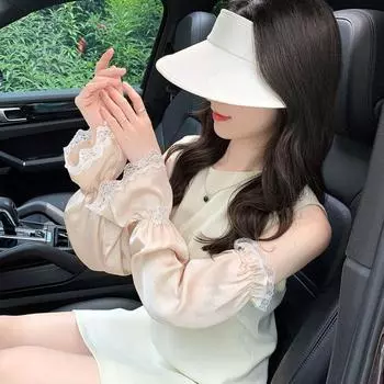 Anti-UV Ice Silk Sleeves Butterfly Sun Protection Cover Breathable Sunscreen Sleeve Summer