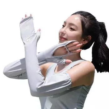 Anti-UV Ice Silk Sleeves Protect Hand Cycling Sleeve Gloves Thin Sunscreen Sleeve Outdoor