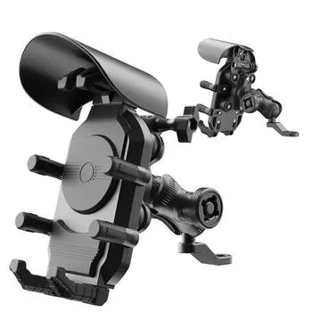 Anti Vibration Motorcycle Phone Holder 360 Rotation Bike Cellphone Support Bicycle Phone Mount Mirror Mount