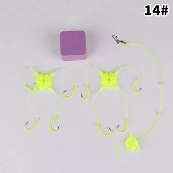 Анти-зацеп Донная оснастка Набор с поплавочной доской Крючок Рыболовные снасти Квадратная доска плавучести Набор для ловли белого амура