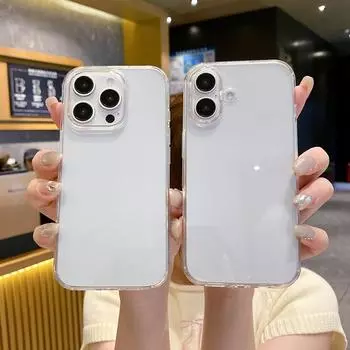 Анти-желтый прозрачный тонкий чехол для iPhone 16 Pro Max 15 Plus 14 13 Mini 12 11 X XS XR SE 2022 2020 8 iPhone16 16Plus прозрачный чехол для телефона аксессуары For iPhone 16 чистый