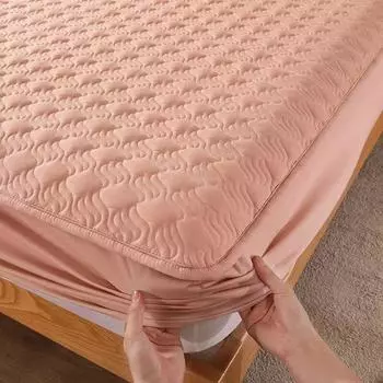 Антибактериальная простыня против клещей, стеганый наматрасник из 100% хлопка, утолщенный универсальный защитный чехол для кровати 90x200x30cm