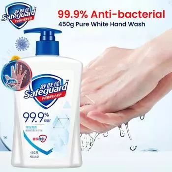 Антибактериальное дезинфицирующее средство для рук Safeguard Healthy, белое и прозрачное, 450 г