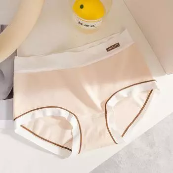 Антибактериальное дышащее эластичное женское нижнее белье, бесшовное хлопковое нижнее белье, женские мягкие треугольные брюки с ощущением облаков L дубильная кора
