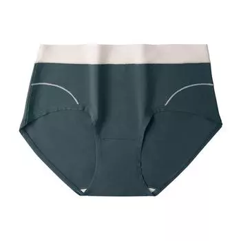 Антибактериальное нижнее белье из чистого хлопка для женщин, удобные длинные брюки из штапельного хлопка со средней талией, высокоэластичные женские треугольные брюки M