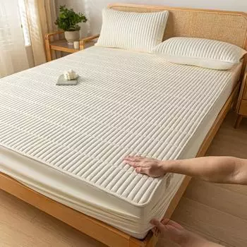 Антибактериальное стеганое покрывало чистого цвета, нескользящее домашнее пылезащитное защитное покрытие, простое покрывало, подушка, студенческий коврик для кровати 90X190cm