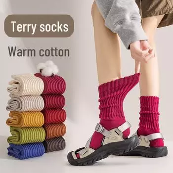 «Антибактериальные бархатные носки»: Женская теплая осень/зима, мужская плотная черная махровая ткань, дышащий хлопок. Half Terry, Unisex size 36-44 авокадо