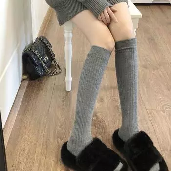 Антибактериальные хлопковые носки из телячьей кожи — впитывают пот, дезодорируют, длинные, идеально подходят для женщин осенью и зимой. One Size белый