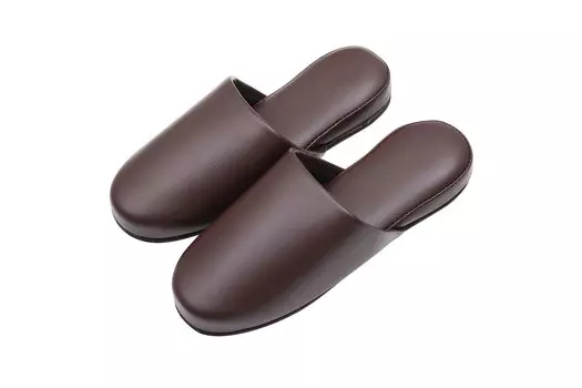 Антибактериальные виниловые тапочки 10 штук антибактериальные моющиеся с рекомендованными для и гостей [TOKYO SLIPPER] кожаная [Комплект пар] [Толстая подошва, темно-коричневого