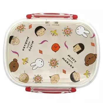 Антибактериальный ланч-бокс Square Chibi x Miffy 360 мл Bento Box Bento 1 ярус 049265 Maruko-chan