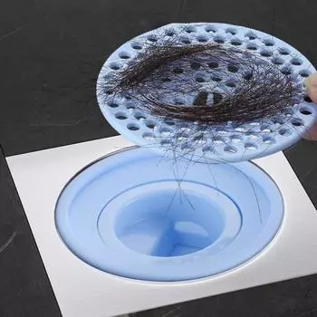 Антибактериальный сливной клапан с защитой от запаха и насекомых, антиблокировочный клапан с гравитационным затвором, универсальный сливной клапан для унитаза из АБС-пластика и силикона синий