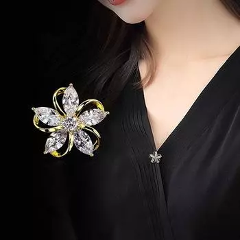 Антибликовая пряжка-брошь для женской горловины, декоративная пряжка для воротника рубашки, маленькая маленькая булавка для воротника, невидимая фиксированная пряжка для одежды