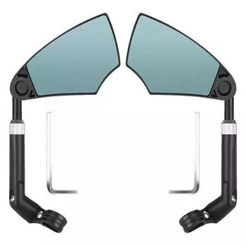 Антибликовое велосипедное зеркало на руль, зеркало заднего вида на велосипед, регулируемое на 360 градусов зеркало для велосипеда на лодыжке left