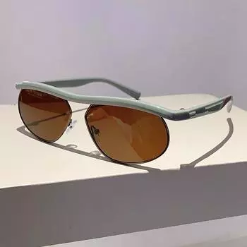 Неполяризованные антибликовые солнцезащитные очки женские ретро солнцезащитные очки для женщин роскошные винтажные оттенки женские полуоправные очки