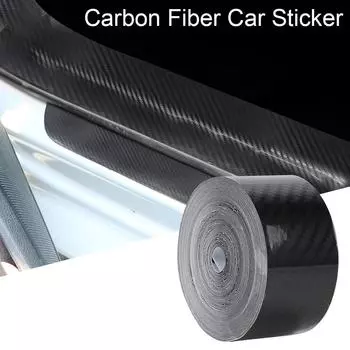 Антицарапающая лента 3/5/7/10 см, пленка для обертывания из наноуглеродного волокна, автомобильный порог, боковое зеркало, наклейка для автомобиля, защитная полоса для самостоятельной установки, водонепроницаемая 7 Meters 5cm