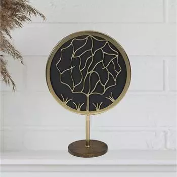 Античное золото и палисандр Слияние Темное дерево Золото Мягкая сталь Ручная работа Скульптура Настольные артефакты Предметы-экспонаты для домашнего декора Гостиная