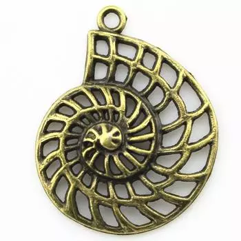Античный бронзовый цвет, 4 шт., бренд: WYISYWG Детские украшения с вихревыми подвесками 35x27 мм