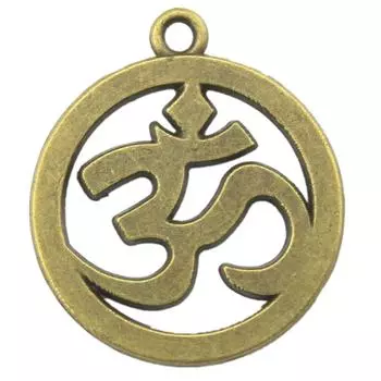 Античный бронзовый цвет, 5 шт., бренд: WYISYWG Подвески со знаком Ом, подарки ручной работы, поделки, 25 мм