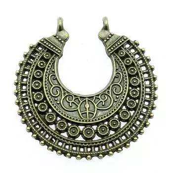 Античный бронзовый цветной кулон-серьга в форме полумесяца, соединитель 38x37 мм, бренд: WYISYWG 2 шт. Ювелирная мода 2019