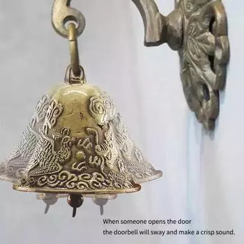 Античный латунный корабельный колокольчик, пасущаяся лошадь, корова, собака, морской подвесной дверной колокольчик