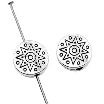 Античный серебряный цвет, 10 шт., бренд: WYISYWG Изготовление украшений из бисера 12мм