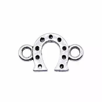 Античный серебряный цветной соединитель-подкова, бренд 16x9 мм, подвески: WYISYWG 20 штук религиозных украшений