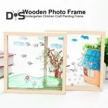 Антидеформированная художественная рамка Прозрачная стабильная креативная художественная рамка с граффити, ручная роспись 20x20cm