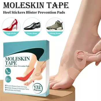 Антифрикционная лента для стопы, многопрофильная и овальная лента, износостойкая профилактическая подушечка, подходит для пяточных мозолей One Size