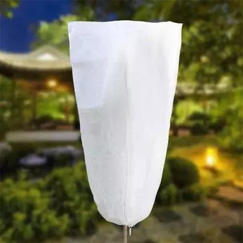 Антифризный чехол для растений с шнурком из нетканого материала, зимняя складная сумка для защиты растений, садовые принадлежности L