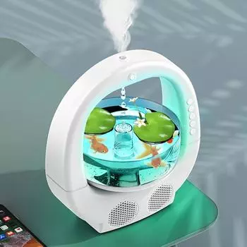 Антигравитационный увлажнитель воздуха с холодным туманом, ароматерапевтический диффузор для аквариума, 700 мл, аромадиффузор с многоцветной светодиодной подсветкой для домашнего офиса розовый