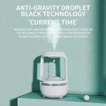 Антигравитационный увлажнитель воздуха с каплями воды, ароматерапия, диффузор эфирного масла, большая емкость, USB-распылитель, светодиодная лампа, домашний подарок