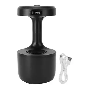 Антигравитационный увлажнитель воздуха Увлажнитель с каплями воды Бесшумная работа Тонкое распыление Защита от утечек USB чёрный